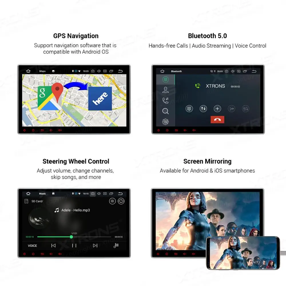 XTRONS 2 Din 10 1 ''Android 0 Octa Core Universal Car DVD Радио стерео плеер GPS навигация OBD DAB DVR WIFI USB
