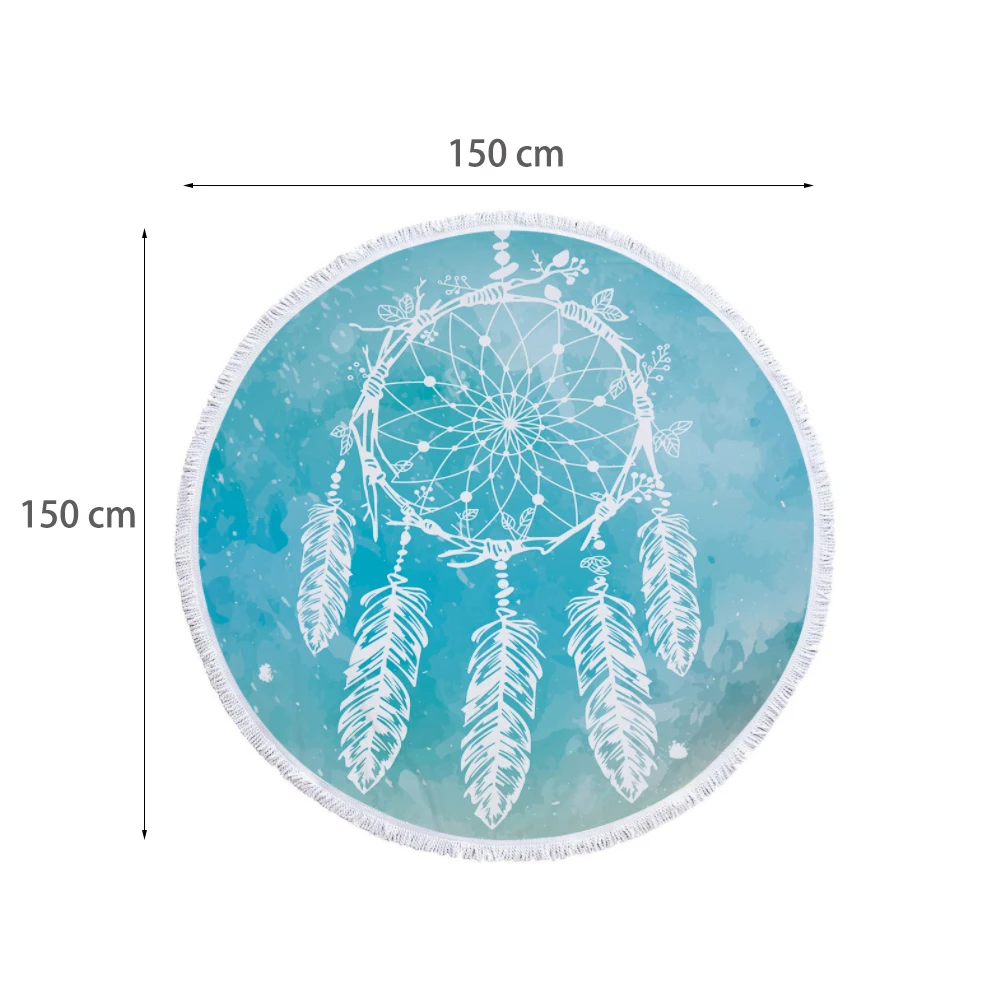 Микрофибра круглое ткань для ванной круглые пляжные полотенца Большой Йога
