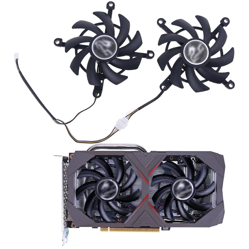 

Вентилятор Охлаждения видеокарты GeForce GTX 1660 Ti 1650, 1 пара, 4 контакта