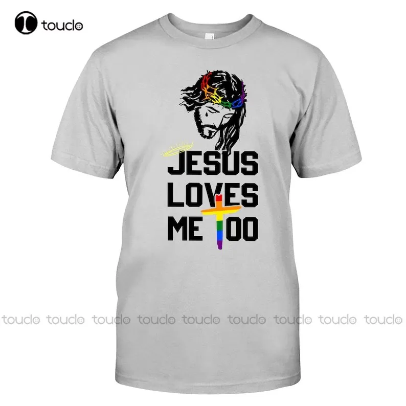 

New Jesus Loves Me Lgbt Shirt Human'S Right Human T-Shirt Lgbt Gay Pride Awareness Pride Rainbow Love Golf Shirts Women Men