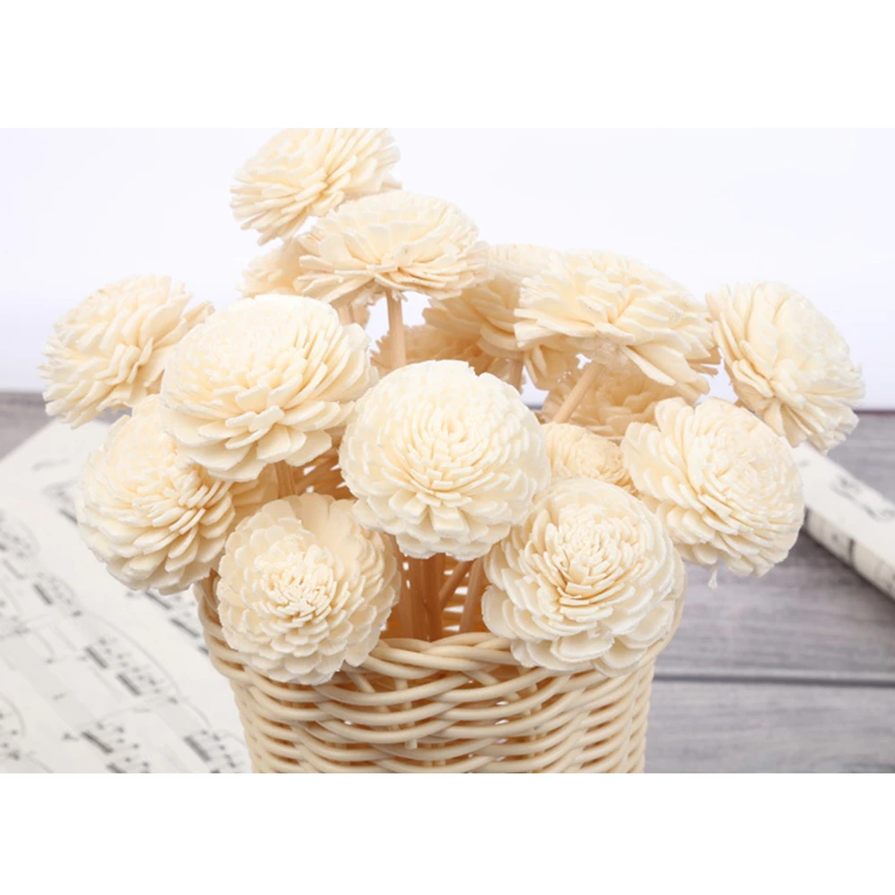 5pcs Daisy Flower Rattan Reeds Fragrance Diffuser Non-fire Replacement Refill Sticks Home Living Room Aromatic Incense