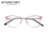 tangowo metal women glasses frames optical prescription glasses frame clear lens eyewear pink eyeglasses frame 2020 new design