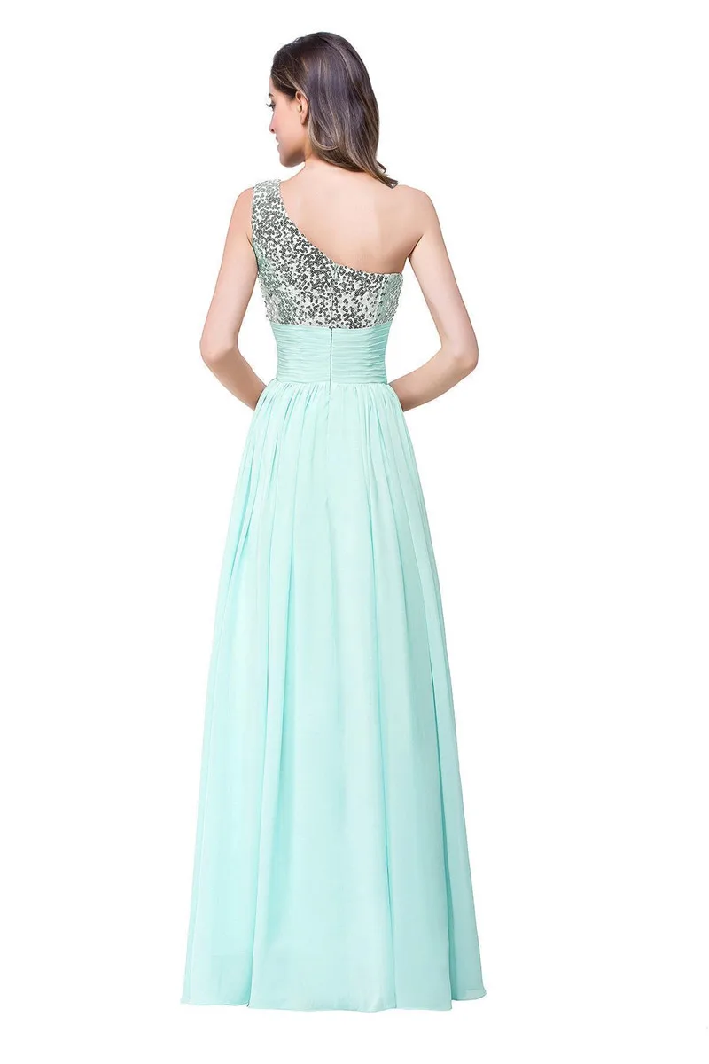 Женское длинное вечернее платье цвета шампанского мятно зеленое ТРАПЕЦИЕВИДНОЕ