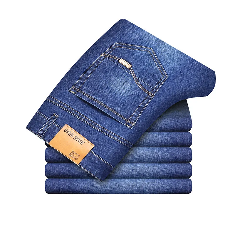 

Scienwear Autumn Winter New Men Jeans Straight Loose Large Size Casual Young Middle-aged Wear-resistant Work Mens Trousers