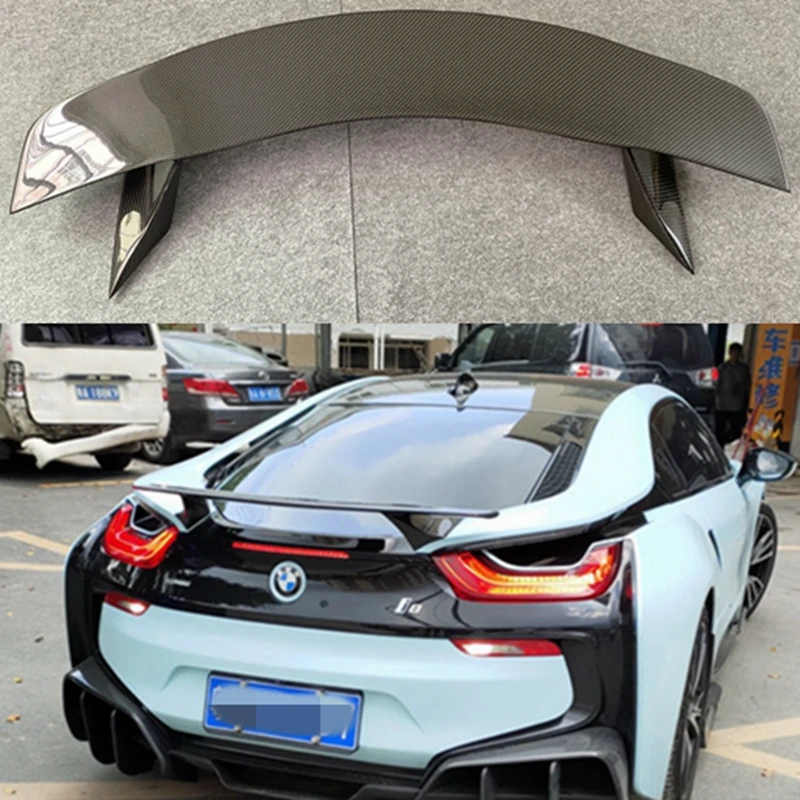 Для BMW i8 2014-2019 автомобильный Стайлинг задний спойлер черный цвет и углеродное