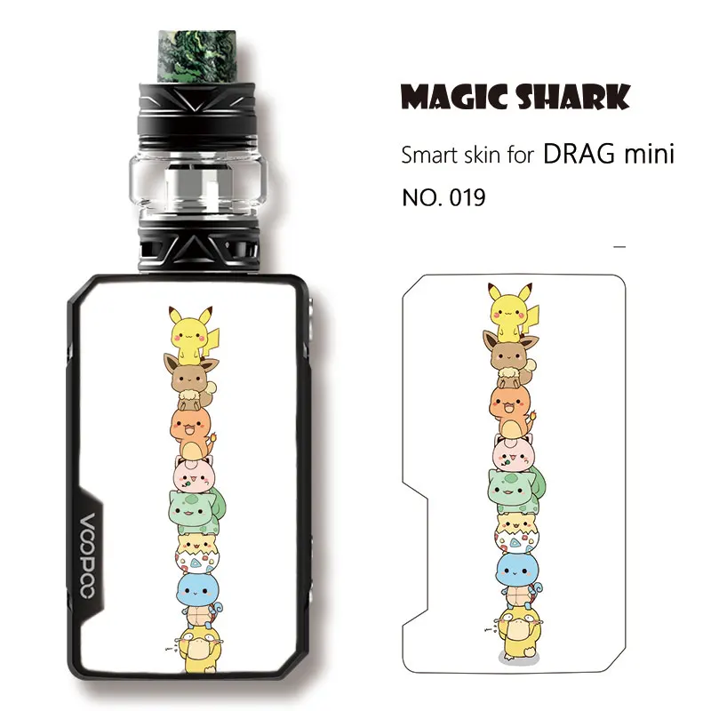 Magic Shark Iron Man Dream Captain American Deer Pokemon Monkey Cover Case Sticker Film Skin for Voopoo Drag Mini 001-020 | Мобильные