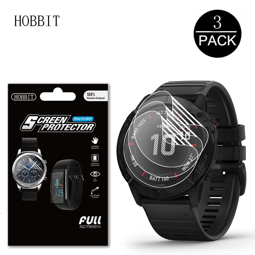 3 шт Анти-Царапины ТПУ пленка для Garmin Fenix 6 6s 6x Pro сапфир солнечные Смарт часы гидрогель мягкий прозрачный Полный экран протектор