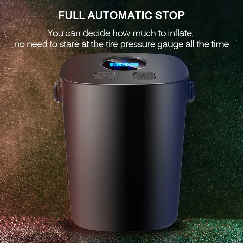 

Car Air Pump Portable Car Tire Inflator Handle 150PSI 12V Air Compressor Air Pump With LED Digital Display For Car Motorcycle