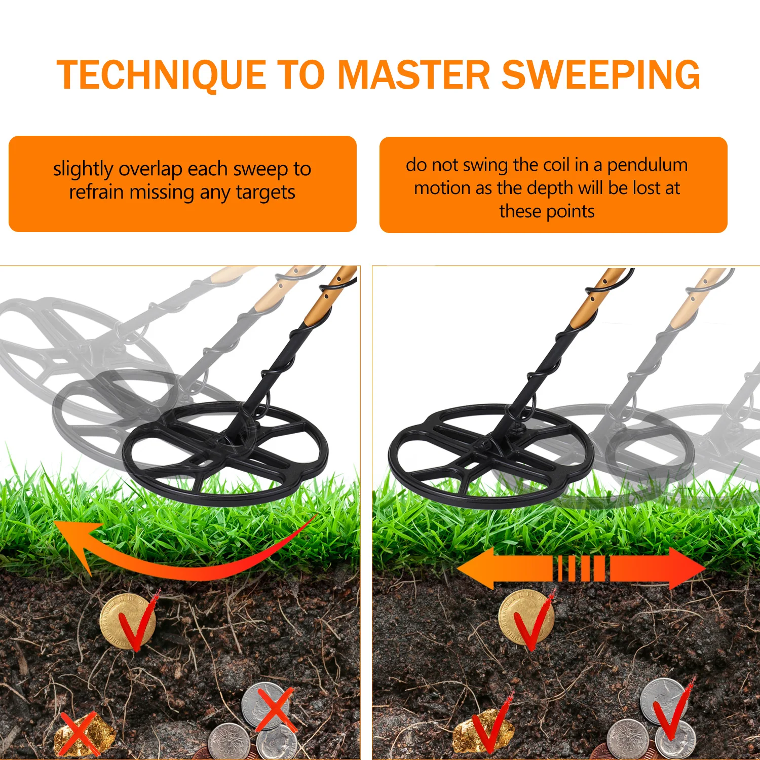 Портативный металлоискатель ручной подземный детектор для поиска золота
