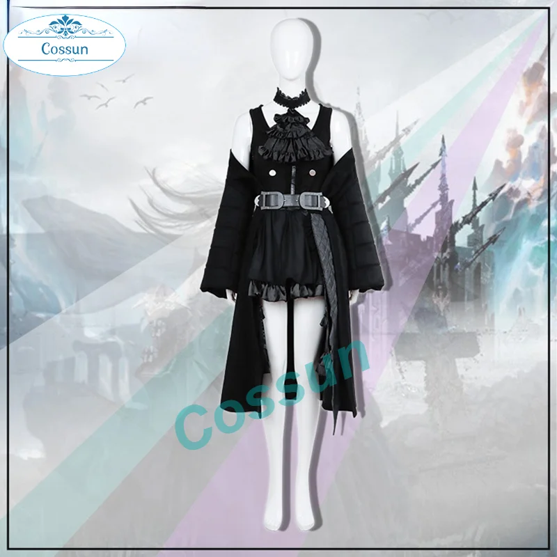 

Anime! Final Fantasy 14 FF14 Gaia Game Suit Black Dress Uniform Cosplay Costume Halloween Carnival Party Role Play Outfit S-3XL