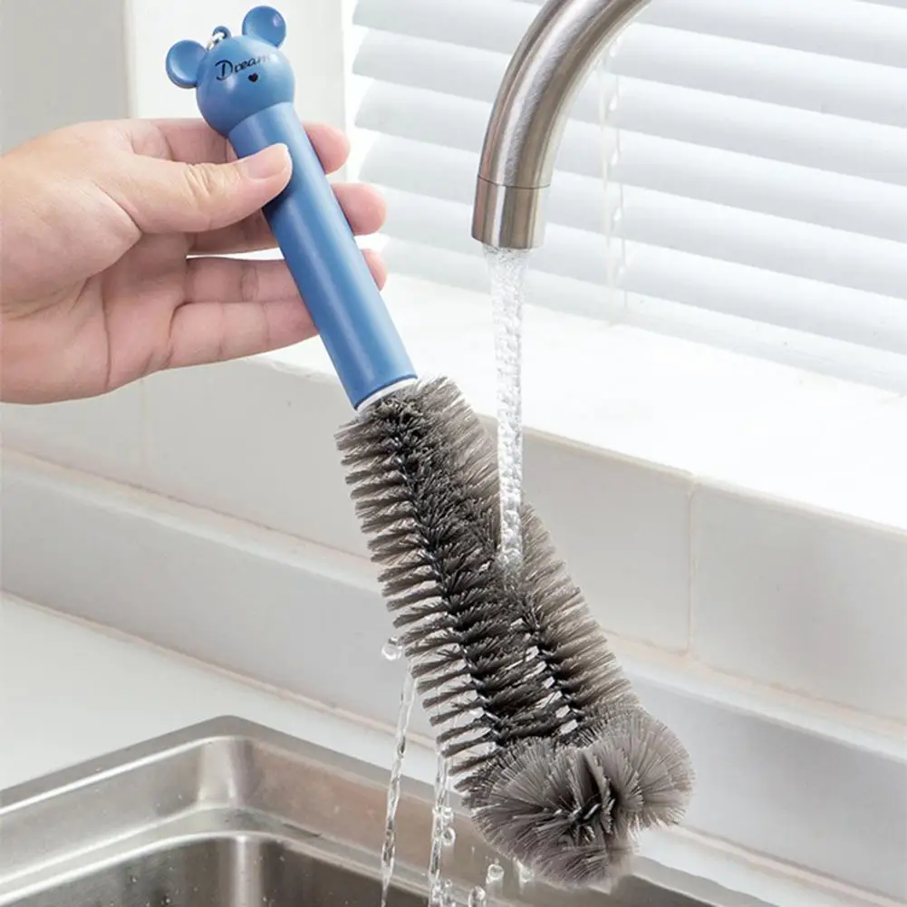 Reusable Durable Dish Washing Bottle Brush Long Handle Cup Cleaner L-shape Head Kitchen Tool | Дом и сад