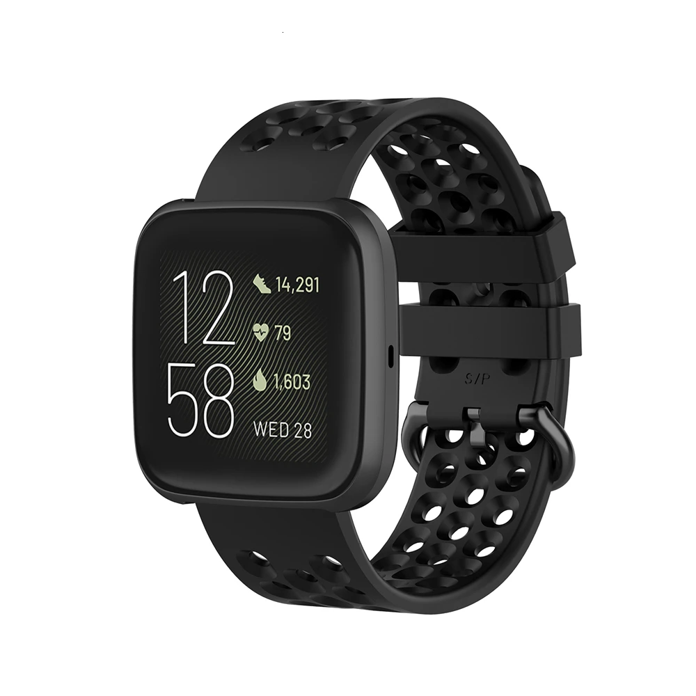 Сменный ремешок для Fitbit Versa 2, мягкий силиконовый водонепроницаемый ремешок на запястье, спортивные аксессуары, ремешок для Fitbit Versa/Versa 2, ремешок