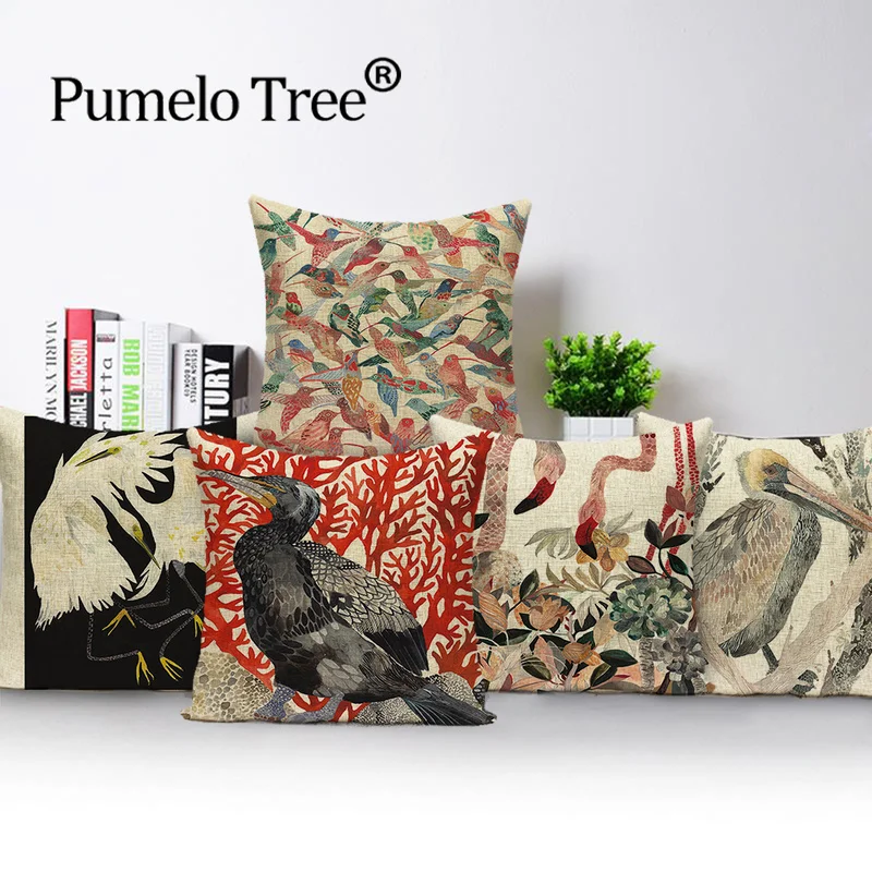 Фермерский дом наволочка животное птица диван кровать подушки Чехол с принтом