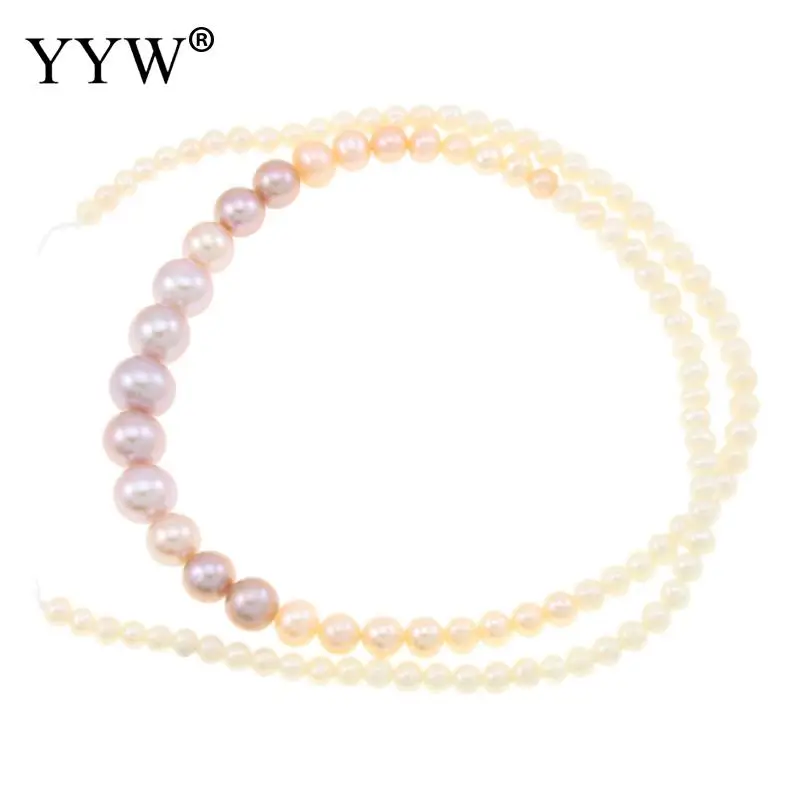 

Natural Graduated Beads Mixed Colors 3.5-7.5mm Cultured Potato Freshwater Pearl Beads for DIY Bracelet Necklace Jewelry Making