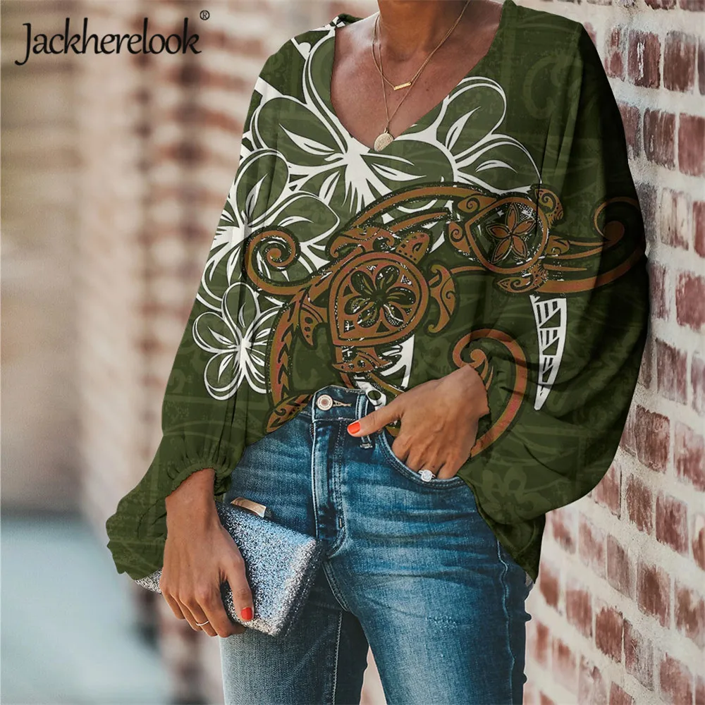 

Jackherelook Женские топы и блузки, племенной Цветочный принт элегантные Lartern рукав рубашка Дамская рубашка Femme Blusa Feminina