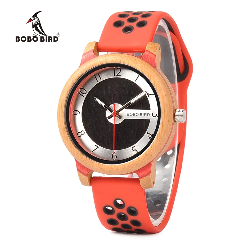 

BOBO BIRD Silicone Wrist Strap Watch Top Brand Luxury Stylish Women Watch Great Gifts for Lovers