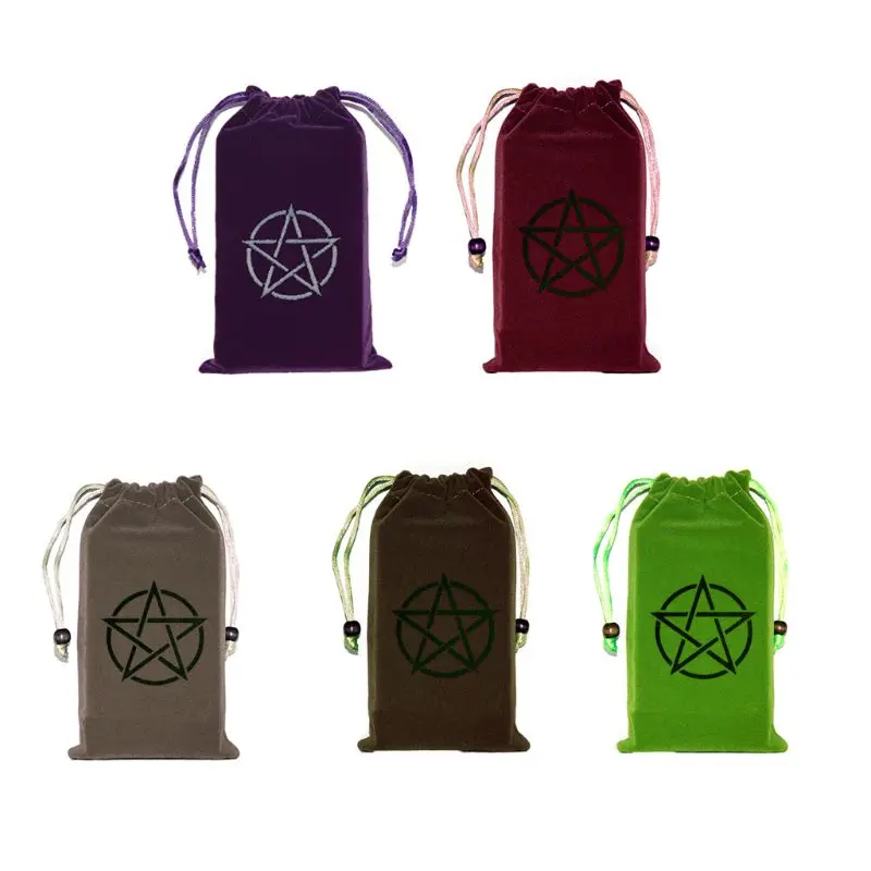 Бархат с рисунком пентаграммы Таро сумка для хранения Настольная игра карты