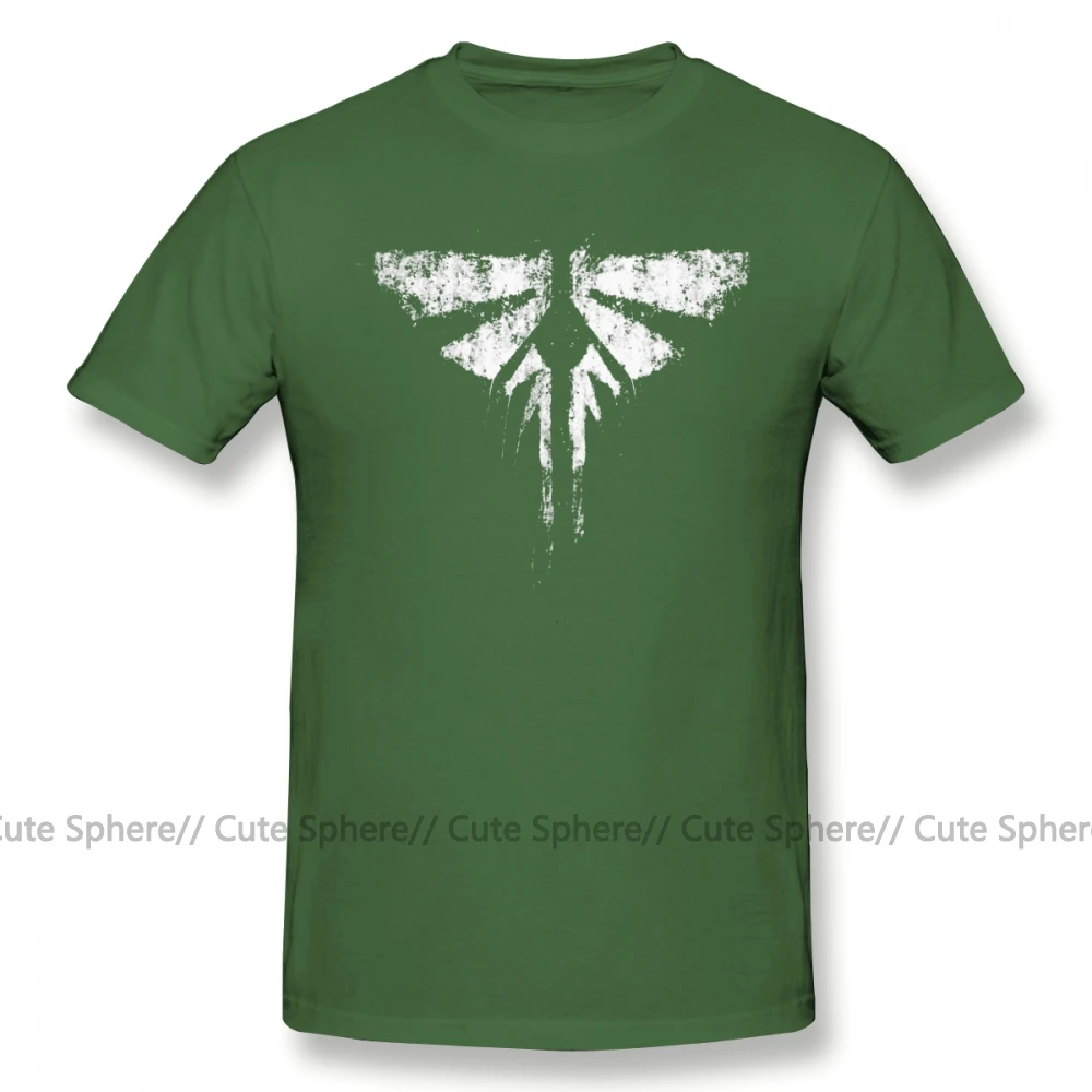 Последний из нас Футболка Keep Calm and остаться одни из нас футболки Fireflies 4xl хлопковая Футболка графический модная футболка с короткими рукавами смешные футболки - Цвет: Army Green