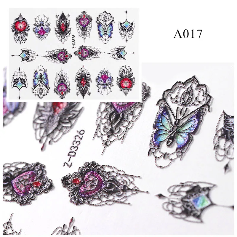 1 лист стикер для дизайна ногтей цветок переводная наклейка кружева Ловец снов