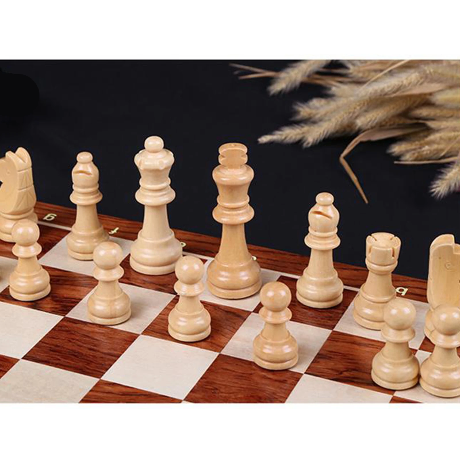 

Tournament 15" Handcrafted Wooden Chess Board and 32 Pieces Chessmen