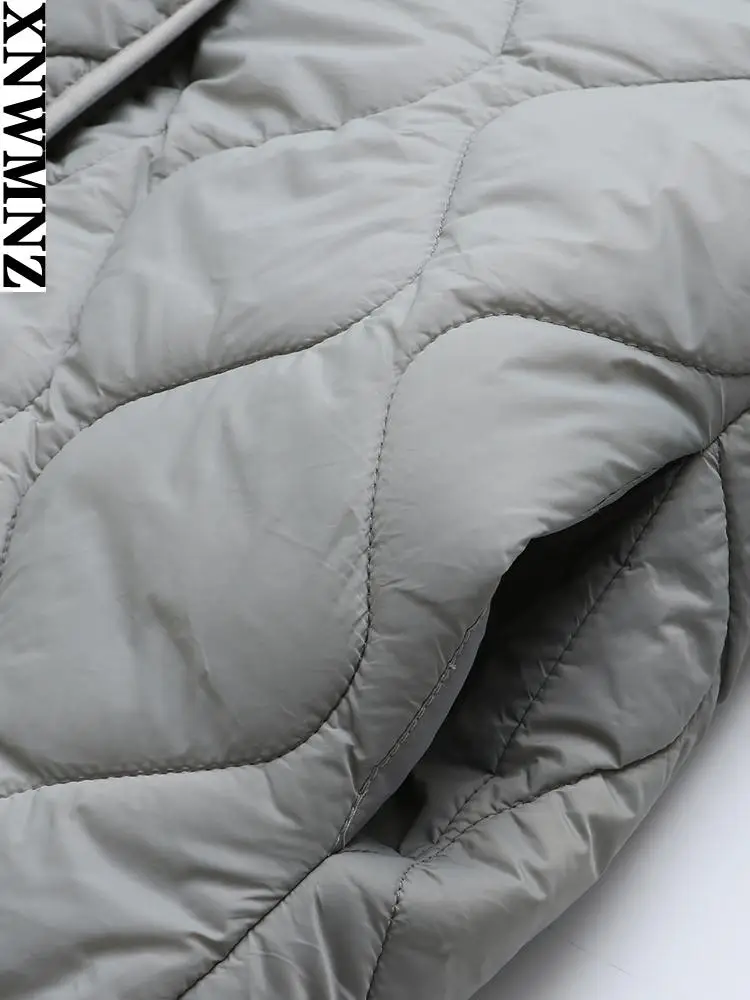 XNWMNZ Women water-repellent overshirt coat vintage long sleeve female outerwear chic quilted coats autumn clothes women coat