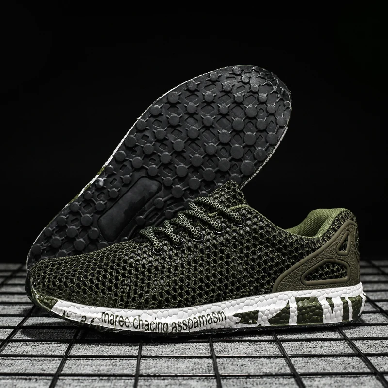 

Man Running Shoes Mesh Men Sport Shoes Lac-up Men Shoes Lightweight Comfortable Breathable Walking Sneakers 2020