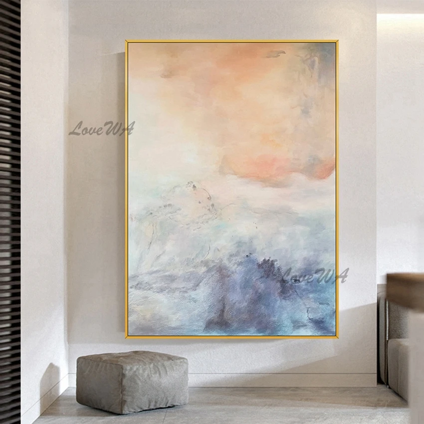 

Home Good Light Color Department Wall Art Adornment Abstract Oil Painting Modern Hand Painted Custom Picture On Canvas Unframed