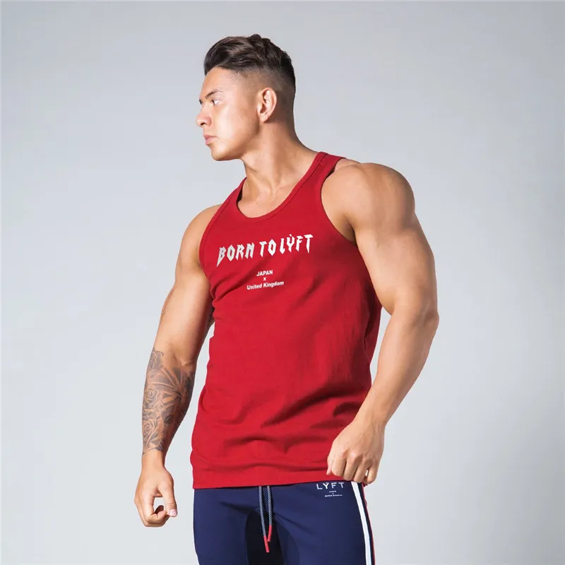 

Summer Mens Fitness Gym Tank Tops Sleeveless Shirt Male Cotton Breathable Sports Vest Undershirt Men Workout Running Vest
