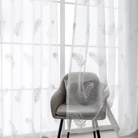 embroidered tulle curtains for living room bedroom voile in kitchen white feather tulle curtains for windows drapes treatments