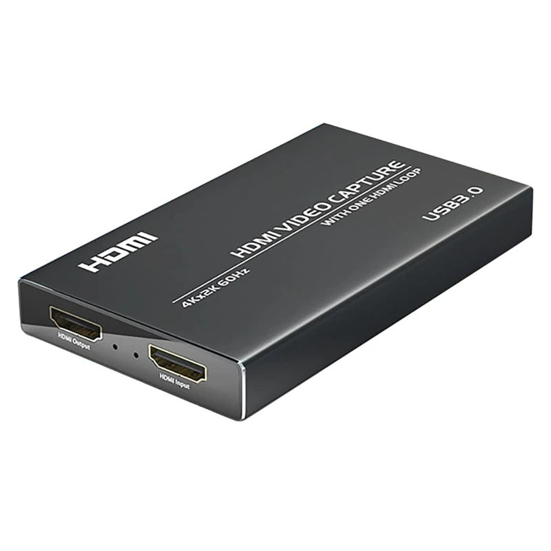 

USB 3,0 HDMI Карта видеозахвата HD 4K 60 Гц коробка для игр с цикличным выходом для OBS/OS X/Linux/Windows Black