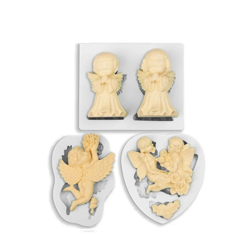 

Силиконовая форма для мыла ручной работы, удерживающая розу, цветок, ангел, форма для эпоксидной смолы, помадки, шоколада, торта, Хрустальный...