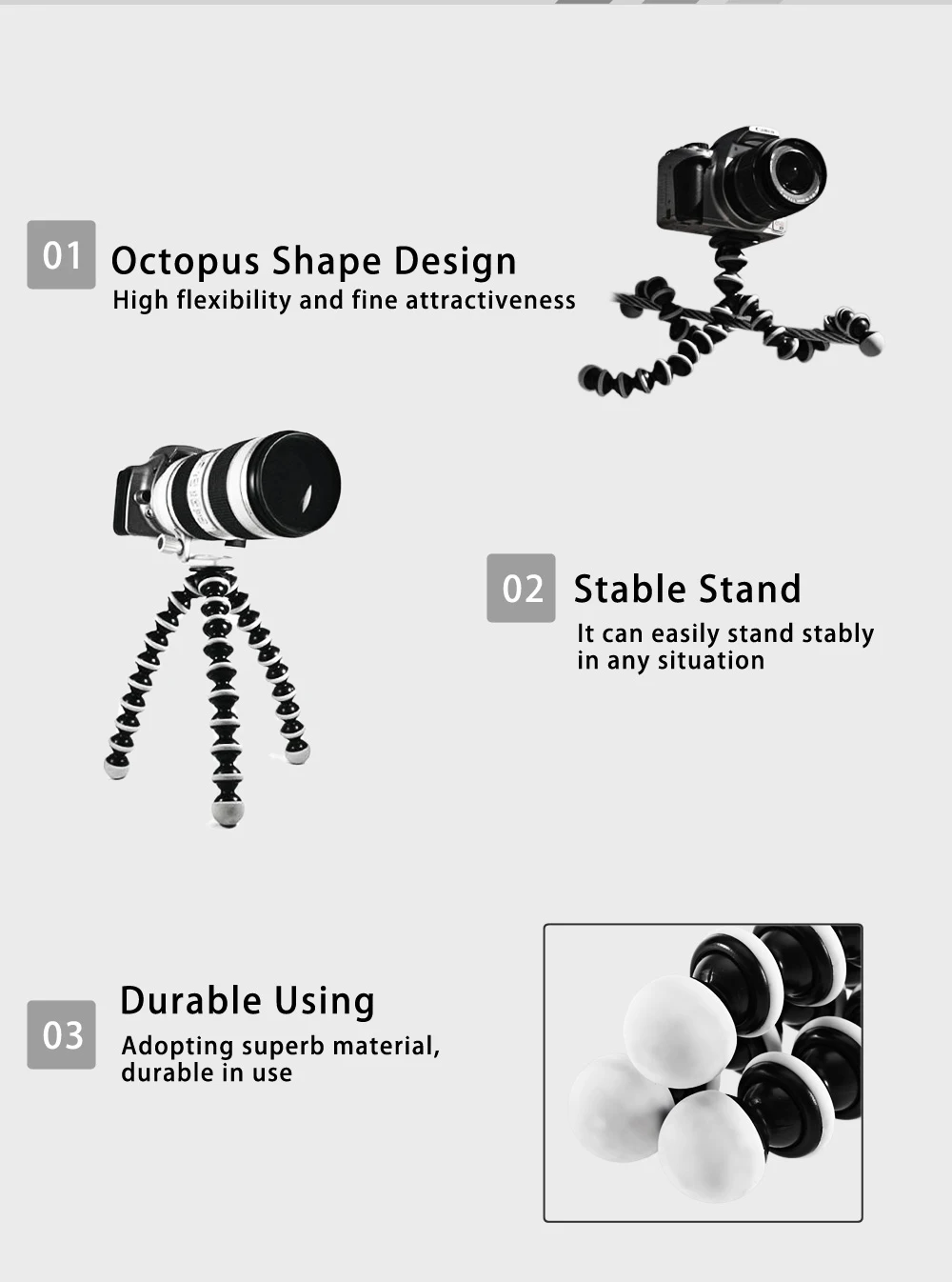 Гибкая подставка для штатива Octopus Gorillapod для телефона Telefon Мобильный телефон Смартфон Dslr и настольный компьютер настольный мини штатив