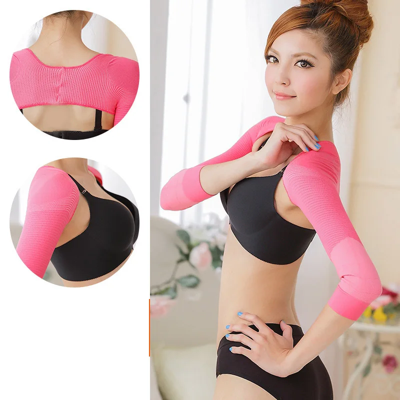 Эластичный компрессионный корректор для спины и плеч с длинным рукавом контроль