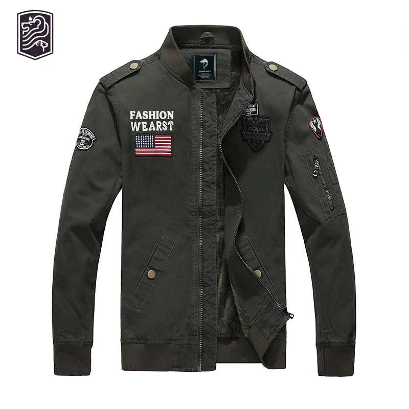 Зимняя Военная Мужская теплая меховая куртка бомбер пальто для мужчин армейская