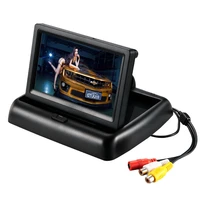 azgiant hd 4 3 inch tft lcd display screen foldable car reverse lcd monitor rear view camera with power cable