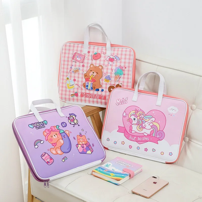 

Bentoy Milkjoy Girls Bear Unicorn Laptop Bag 13 13.3 inch Travel Business Mac Case Kawaii Korea Women Cute Handbag Ipad Bag