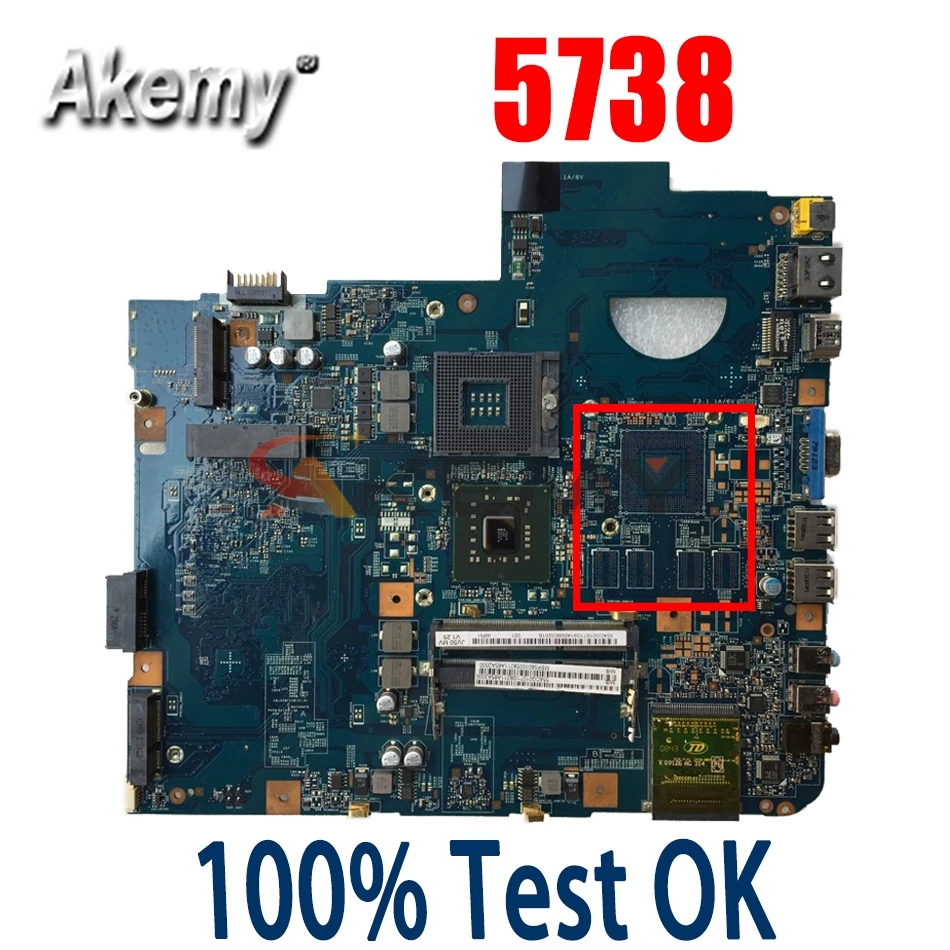 

Akemy 48.4CG10.011 Laptop motherboard For ACER Aspire 5738 5738G DDR3 Mainboard JV50-MV M96 48.4CG10.011 GM45