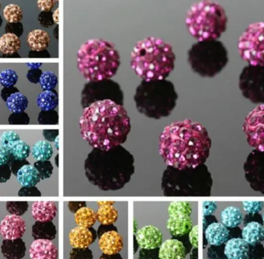 

6mm 10mm 8mm 12mm 14mm 100pcs/lot BALL mixed random Beads necklace bracelet making fgh34 crystal