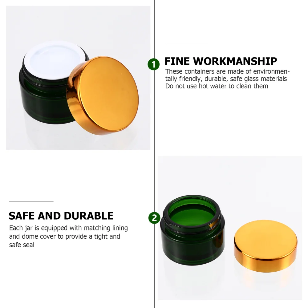 

12pcs Empty Refillable Face Cream Containers Lip Balm Cosmetic Portable Jars