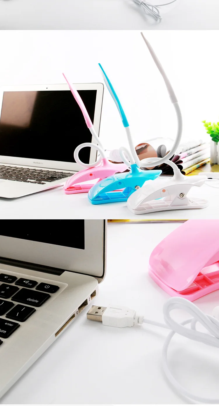 USB Led Настольная лампа с зажимом лампа настольная Гибкая защита глаз 14 светодиодов для прикроватной книги для чтения учебы офиса работы ребенка ночник