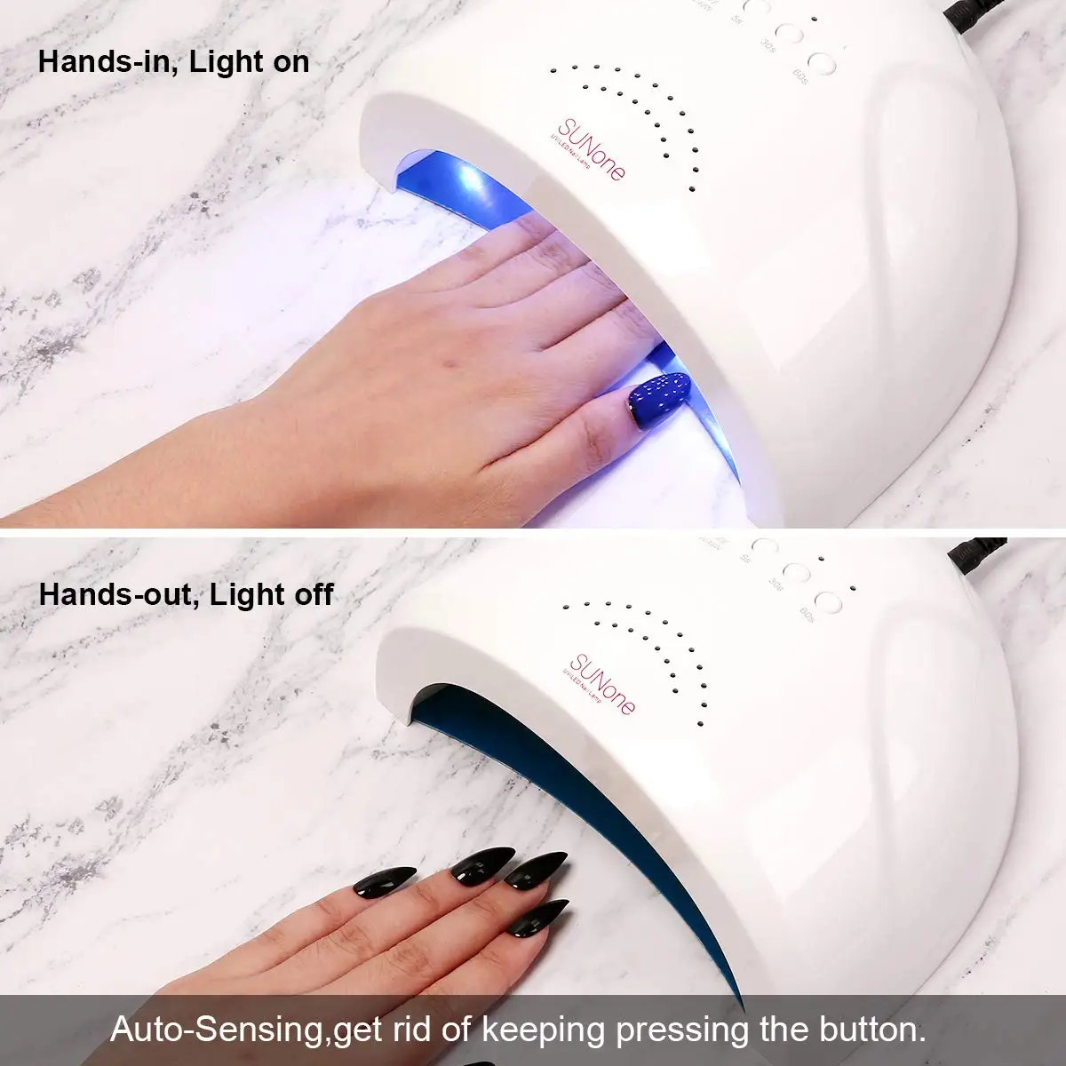 48W SUNONE UV LED Nail Lamp Curing Lights Professional Nail Dryer Drying UV Gel Polish Nail Art Pedicure Machine Manicure Tool