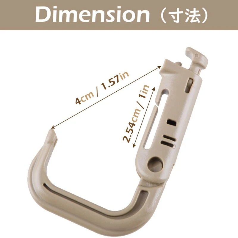 10 шт. многоцелевой D-образный кольцевой замок гримфин карабин Molle зажимы
