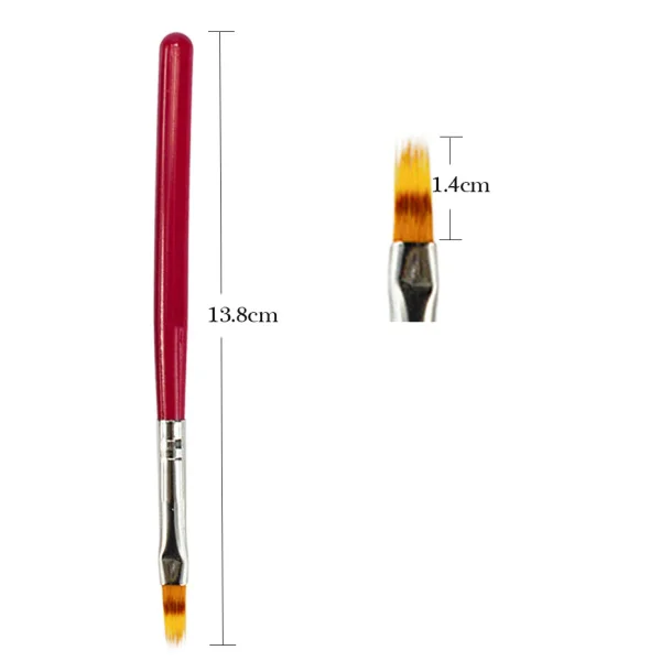 3 шт Pro Nail Кисти DIY Нэйл арт, рисование на ногтях кисточка для нейл-арта Pen Картина УФ-жемчужина польских кисти для ногтей комплект инструмент для точечного нанесения маникюра LATR29 - Цвет: 1pcs 285-Red