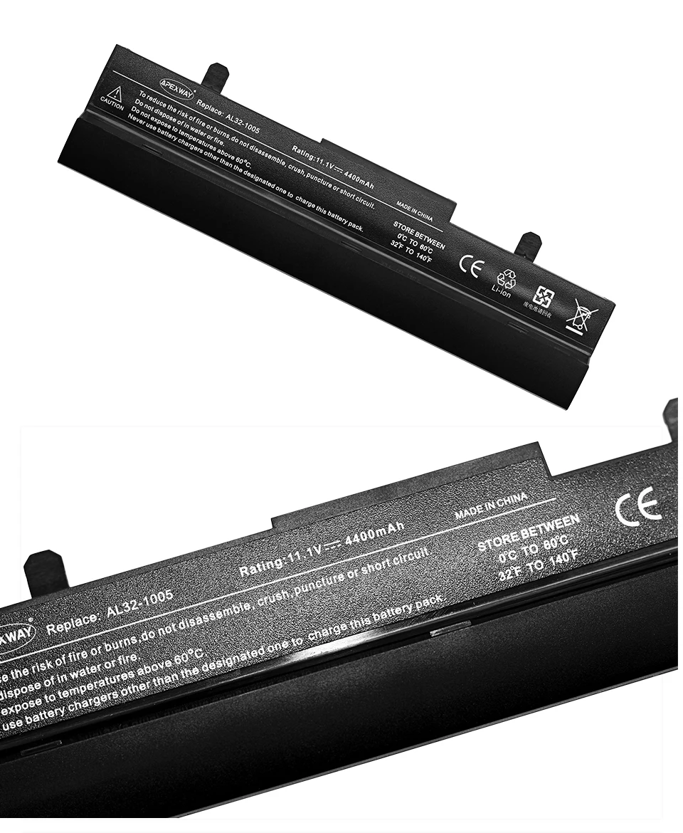 ApexWay Аккумулятор для ноутбука ASUS AL32-1005 AL31-1005 ML32-1005 Eee PC 1001HA 1005HR 1005P 1005PE 1001PQ 1001P 1005 1005H 1005HE
