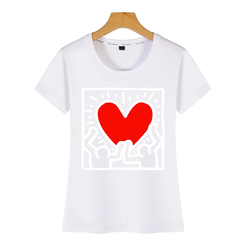 Женская футболка с надписью love ii белая короткая женская | одежда