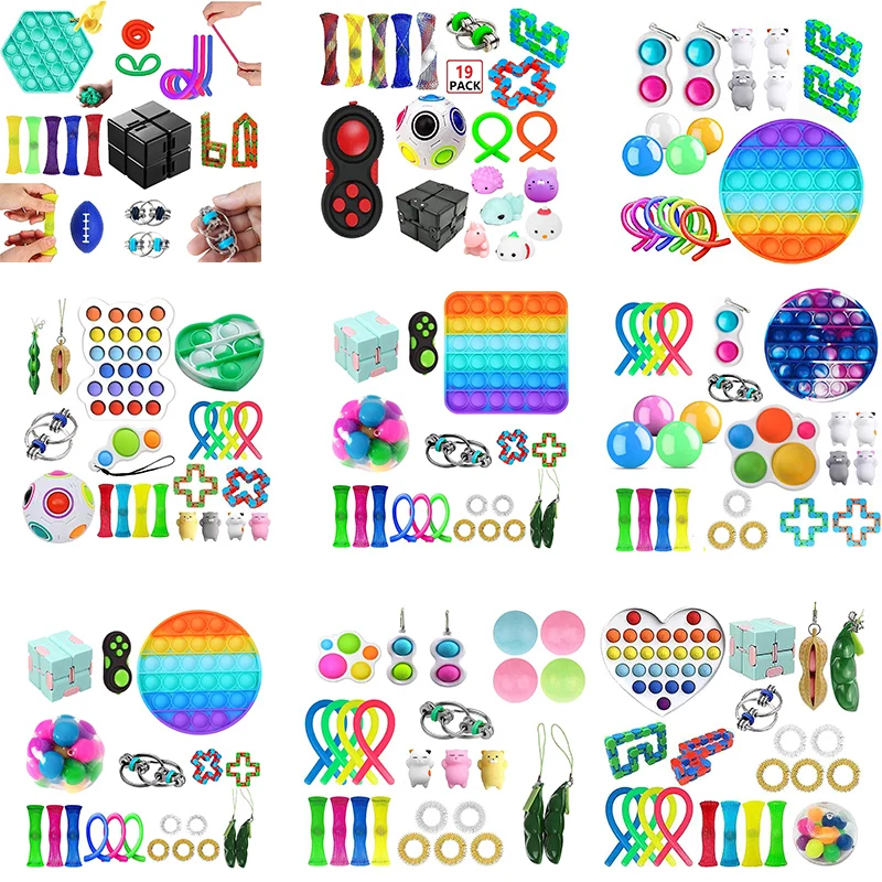 

Fidget Sensory Toy Set Stress Relief Toys Autism Special Needs Anxiety Relief Stress Bubble Fidget Toys For Kids Adults#3