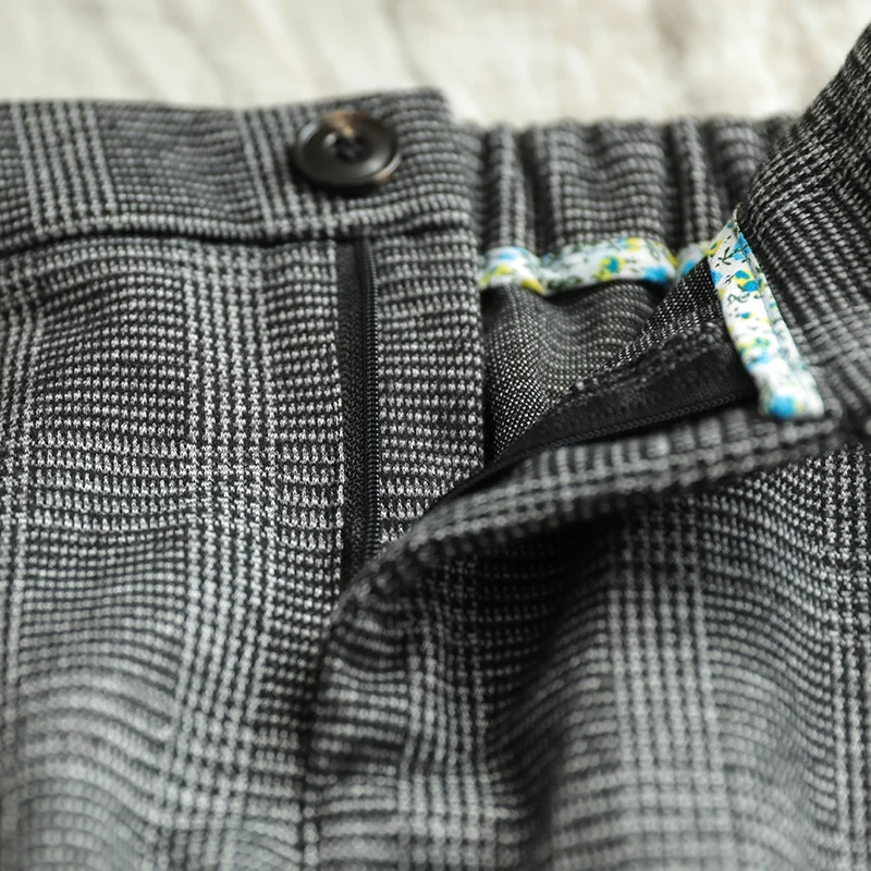 Женские клетчатые повседневные брюки Новинка осени 2019 винтажные женские на