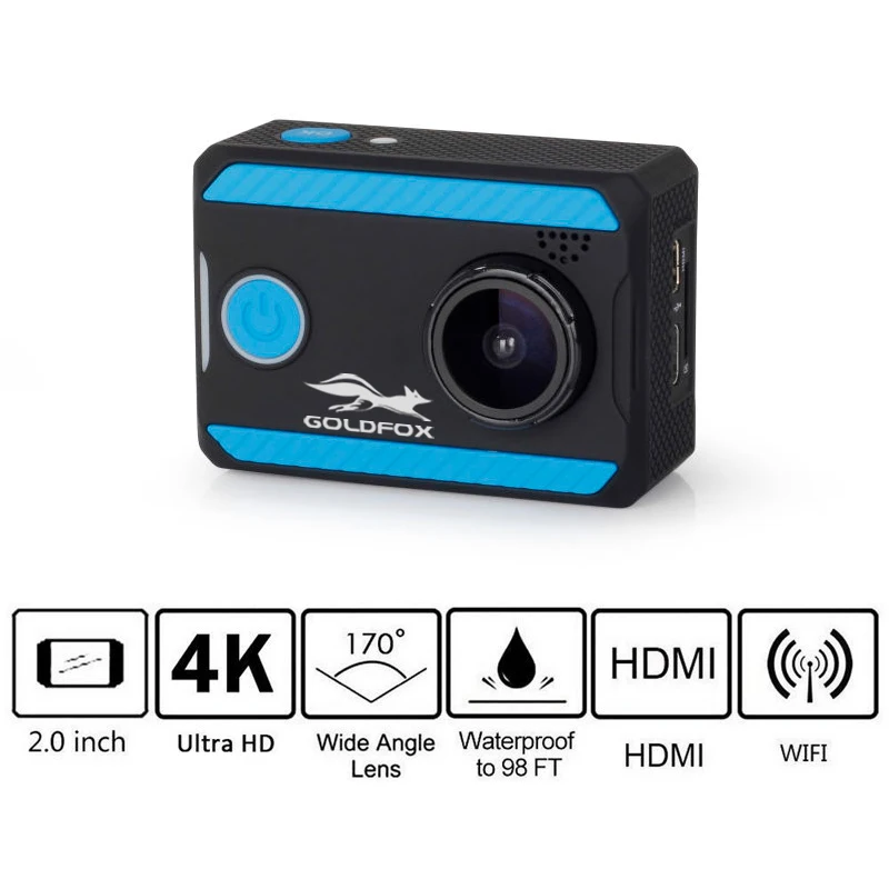 Ультра HD 4K Спортивная экшн-камера wifi 2,0 ''экран 12MP Go Экстремальный Pro Водонепроницаемый Спорт DV 170 широкоугольный объектив шлем Спортивная камера