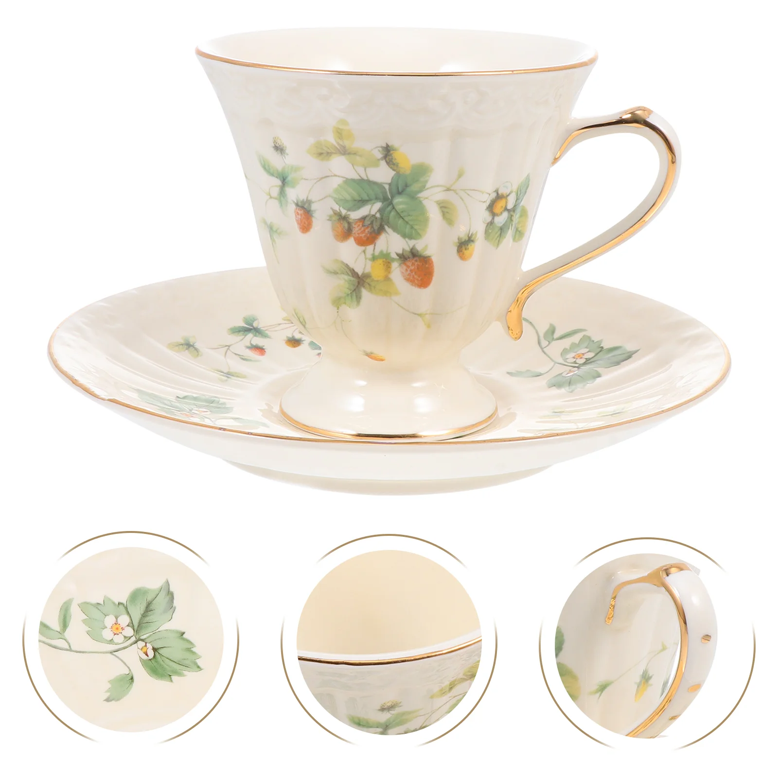 

1 Set European Style Coffee Mug Ceramic Cup Coffee Cup Saucer Water Drinking Cup