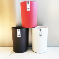 red creative trash can luxury round without lid bedroom waste bins recycling office desk cubo basura kitchen accessories eh50wb